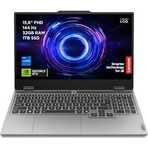 Lenovo LOQ 15" 144Hz Notebook Gaming, NVIDIA GeForce RTX 5060 8GB GDDR7, Intel Core i7-13645HX, RAM 16GB DDR5, 1TB SSD M.2 2242 PCIe 4.0, FHD, Windows 11, Tastiera retroilluminata