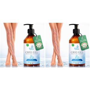 Ritalia® 500 ml Crema Vene Varicose e Capillari Rotti Criogel Drenante Gambe Gonfie Effetto Freddo Circolazione Gel Gambe Pesanti Anticellulite (Confezione da 2)