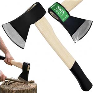 STREND PRO accetta OrgA613 Economy 600 g | manico in legno duro 360 mm | tagliente temprato | campeggio, giardino e legna da accensione