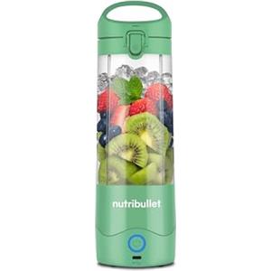 nutribullet Portable - Frullatore Portatile da 475ml Verde Chiaro | Frullatore Smoothie, Tazza in Tritan Senza BPA, Lama a 4 Punte in Acciaio Inox, Ricaricabile Via USB-C, NBP003LG