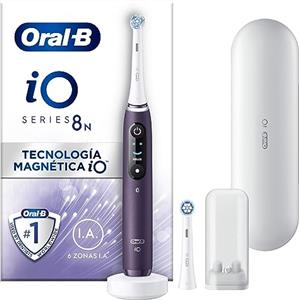 Oral-B Spazzolino Elettrico Ricaricabile iO 8N Viola, 2 Testine Di Ricambio, 1 Custodia Da Viaggio. 1 Spazzolino