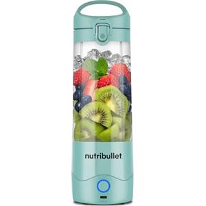 nutribullet Portable - Frullatore Portatile da 475 Ml Celeste | Frullatore Smoothie, Tazza in Tritan Senza BPA, Lama a 4 Punte in Acciaio Inox, Ricaricabile Via USB-C, NBP003LBL