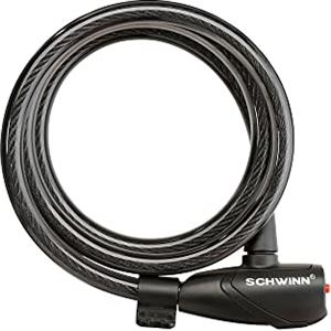 Schwinn Lucchetto antifurto per bicicletta, cavo o U-Lock, chiavi o combinazione, ideale per biciclette, biciclette elettriche, scooter e attrezzature da esterno