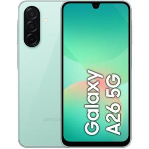 SAMSUNG - Galaxy A26 5G AI 128GB 6GB Ram Display 6.7 Super AMOLED Main Camera 50MP Dual Sim USB Type-C Exynos Android 15 5000 mAh Mint Italia