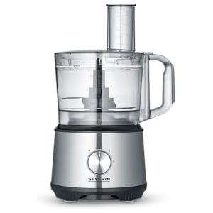 SEVERIN 3892 Robot da Cucina Multifunzione, Acciaio Inossidabile, 1200 watt, Impasta, Grattuggia, Macina, Monta, Mescola, 5 dischi