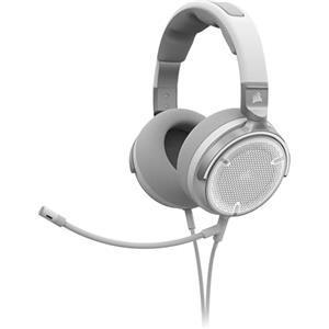 CORSAIR VIRTUOSO PRO Cuffie da Ggioco Aperte con Cavo - Microfono Unidirezionale Staccabile - 50mm Graphene Drivers - 20Hz-40 kHz Risposta Alla Frequenza - Bianco