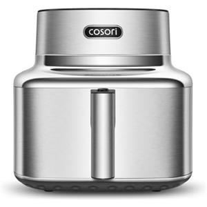 Cosori Iconic Single Friggitrice ad Aria 6,2 Litri, Acciaio Inossidabile | Intelligente, Rivestimento Ceramico Senza PFAS, Garanzia Limitata di 5 Anni, Motore DC, 5 Velocità della Ventola Automatica