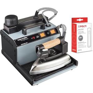 Polti Vaporella 2H Pro Kalstop, Ferro da Stiro a Vapore con Caldaia | Pressione 3 Bar, Potenza 1750 W, Tappo di Sicurezza, Piastra in Alluminio, 20 Fiale di Kalstop Anti Calcare Incluse