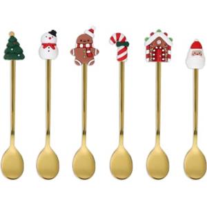 Tognana Jungle Bites, set 6 cucchiaini tè, acciaio inox, oro