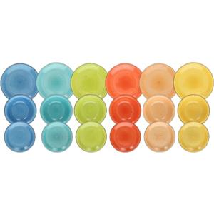 Tognana Art & Pepper, servizio piatti 18 pezzi per 6 persone, stoneware, multicolor