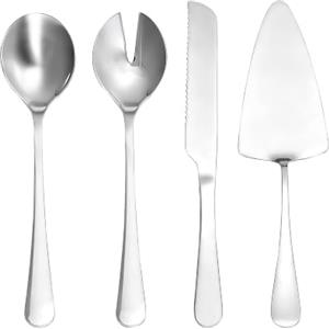 Tognana Pauline, set 4 posate da portata, acciaio inox, argento
