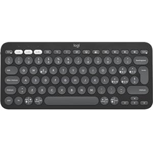 Logitech Pebble Keys 2 K380s, tastiera Bluetooth, ITA QWERTY (Grafite) | Multidispositivo, Tasti scelta rapida personalizzabili, sottile, portatile, Easy-Switch per Windows, macOS, iPadOS, Android,
