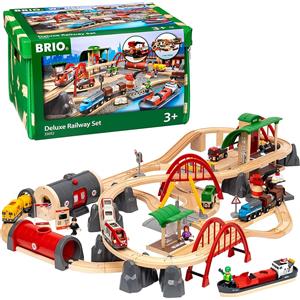 Brio World Mondo BRIO - 33052 Straßen & Schienen Bahn Set Deluxe