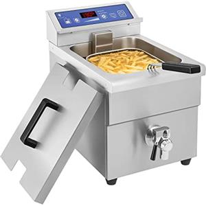 Royal Catering Friggitrice a induzione - 1 x 10 Litri | Touch Control Panel, 3500 W, 60 - 190 °C, Timer 0 - 15 min