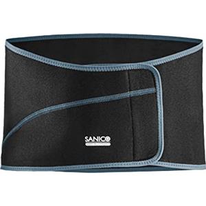 SANICO Fascia Lombare Supporto Schiena con Stecche - Tutore Ortopedico Lombosacrale con Supporti di Compressione - In Neoprene, per lombalgia, Circolazione Sanguigna, e Protezione - 107x0,3x24,5cm