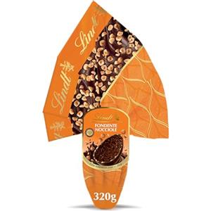 Lindt Uova di Pasqua 2026 Cioccolato Noccionoir, Uovo al Cioccolato Fondente con Nocciole Piemonte IGP, con Sorpresa, 320g