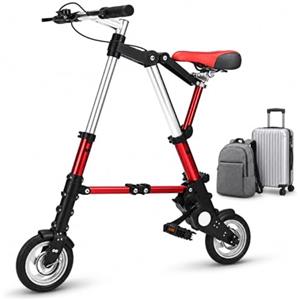 Generic Bici Pieghevole, Capacità di Carico 100 kg, Dimensione 8 Pollici | Bicicletta da città regolabile, supporta la guida e i viaggi, 8 kg per il trasporto, uso esterno per uomo o donna