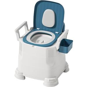 Generic Toilette portatile per adulti, 46 x 42 x 52 cm, da comodino | Vasino per bambini, facile da pulire, con bracciolo rimovibile, capacità di carico 150 kg