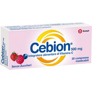 Cebion masticabile senza zucchero vitamina c 500 mg 20 compresse