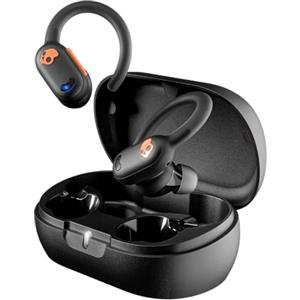 Skullcandy Push ANC Active in-Ear Wireless Earbuds, 58 Hr Battery, IP67 Waterproof, Wireless Charging, Microphone, Works with iPhone Android and Bluetooth Devices - True Black/Orange