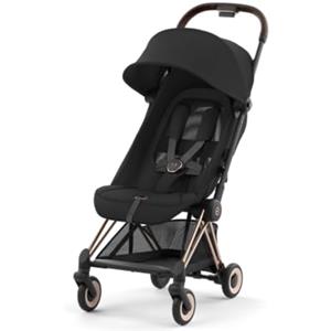 Cybex Coya - Poussette Citadine Ultra Compacte - Châssis Rose Gold et Siège Sepia Black | CYBEX
