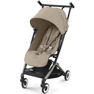 CYBEX Gold Passeggino Libelle con Cintura One-Pull, Per Bambini da 6 Mesi a 4 Anni Circa (Max. 22 kg), Ultraleggero (Solo 6 kg), Almond Beige (Beige con Telaio Tortora)