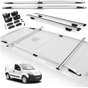 CHROMEMASTER | Barre Longitudinali Tetto e Barre Portatutto Compatibili con Fiat Fiorino 2008-2018 | Kit Dedicato per il Trasporto di Carico, Attrezzature, Box e Piattaforma da Tetto
