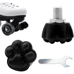 Generic Fermate per dita dei pattini a rotelle, 2 fermi per dita dei piedi con chiave per pattini, bloccaggi regolabili, freni a rotelle, accessori per pattini a rotelle per principianti