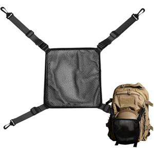 Generisch Supporto per casco per zaino, borsa leggera in rete | Supporto per casco da moto in rete per zaino, per moto, sci, escursionismo, attività all'aperto, viaggi, arrampicata