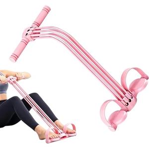 Generic Corda elastica regolabile a sei tubi, per estrattori a pedale | Estrattore a pedale per yoga, fascia elastica per gambe, braccia, corpo, allenamento di forza addominale, stretching, fitness