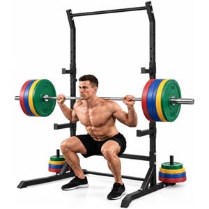 LIFERUN Power Cage Power Rack multifunzione | 7 posizioni regolabili, stazione di sollevamento compatta, barra per trazioni per la palestra a casa