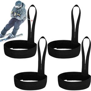 Generic 4 cinghie elastiche in nylon per guanti da neve | Ingranaggio pratico del compagno delle clip dell'imbracatura del guanto leggero per gli sport invernali all'aperto