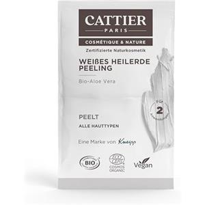 CATTIER PARIS Cattier Parigi Bianco Terriccio Peeling per il viso - Cosmetici naturali certificati con aloe vera biologica e polvere di bambù - Affina l'aspetto della pelle - Adatto per tutti i tipi di pelle