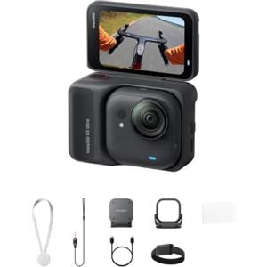 Insta360 GO Ultra Pack Ciclismo Aero (POV) - Mini action cam 4K | Vlog camera, fotocamera POV a mani libere, sensore 1/1,28″, pockect cam 53 g, FOV 156°, autonomia 200 min, ottima per sport