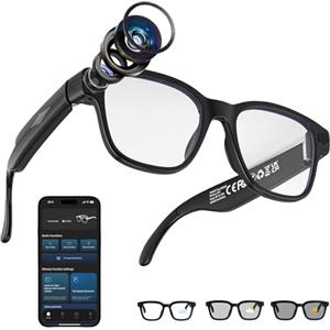 Strixorn AI Smart Camera Occhiali 20MP 4K IP66 WiFi 6 Traduzione | 20 MP, video 4K, IP66, 290 mAh, musica 8-9h, WiFi6, EIS+6 assi, bassi 0820, 3 microfoni, assistente KI
