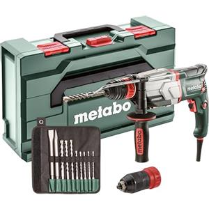 Metabo Multihammer UHE 2660-2 Quick Set estremamente robusto per uso continuo, con set di punte per trapano SDS-plus (10 pezzi) e valigetta 600697510