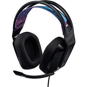 Logitech G G335, cuffia gaming cablata con microfono flip-to-mute | Jack 3,5 mm, memory foam, leggera, per PC, PlayStation, Xbox, Nintendo Switch/Switch 2 - Nero