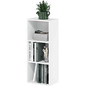Furinno Luder Libreria a 3 ripiani aperti, Bianca