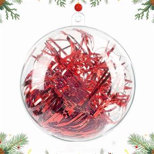 AGM 10 CM/20 Pezzi Trasparenti Palline di Natale Pallina Trasparente da Riempire Palline Sfere Apribili da Riempire Decorazione Natale per Albero Natale Addobbi per Matrimonio, Battesimo