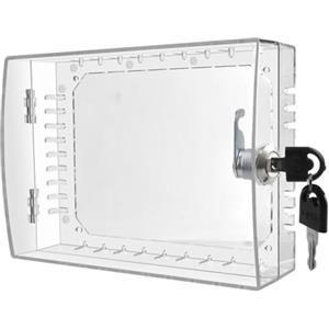 Filteilect Scatola di blocco termostato con chiave, copertura trasparente in policarbonato, montaggio a parete, design ventilato, adatta per 12,7 x 17,8 x 5,8 cm o più piccoli, accesso sicuro, facile da