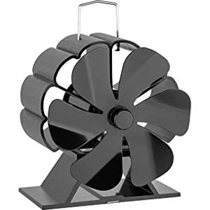 TopHomer Ventilatore a legna, mini stufa a legna a 6 lame Bruciatore a legna Ventilatore da ardere Ventilatore antincendio per bruciatore a legna/bruciatore a legna
