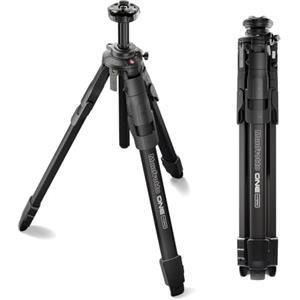 Manfrotto ONE Treppiede Ibrido in Alluminio, per Foto & Video, Portata 15kg, Colonna Livellante, Colonna Orizzontale 90°, Sistema Quick Release, Treppiede Versatile per Fotocamere DSLR & Mirrorless
