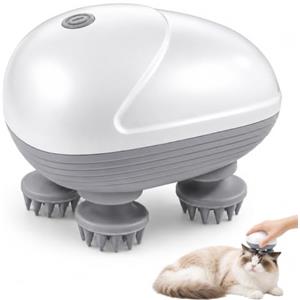 ACTOYS Massaggiatore Cuoio Capelluto, ACTOYS Massaggiatore Testa Capelli Elettrico | Electric Scalp Massager, con 4 Testine Massaggiant, per Massaggiare Tutto Il Corpo