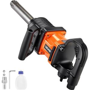 VEVOR Avvitatore Pneumatico a Impulsi da 25,4 mm, Coppia di Serraggio Dadi Fino a 2400 Nm, Chiave Pneumatica a 6 Velocità da 6000 giri/min con Incudine Estesa 152,4 mm per Camion Pesanti