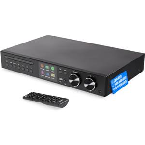 Majority Fitzwilliam Connect Amp CD Lettore CD e Amplificatore Audio Hi-Fi | Amplificatore Stereo per Diffusori Passivi fino a 200 W | Streaming, Spotify Connect, Bluetooth, Wi-Fi, DAB+/FM e USB