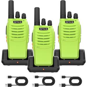 Retevis H777 Walkie Talkie, Ricaricabile Radio Portatile, Facile da Usare | Walkie Talkie Professionali per Famiglia, Ciclismo, Allarme, VOX Torcia Elettrica, Ricaricabile Woki Toki Leggera (3 Pezzi)