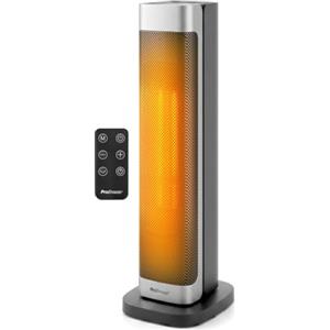 Pro Breeze Thermacube Plus Stufetta Elettrica a Torre Oscillante 2200W - Termoventilatore Potente Basso Consumo per Bagno e Casa, Riscaldamento/Ventilazione, Pannello Touch, Interruttore di Sicurezza