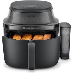 Philips Airfryer 5000 - Friggitrice ad aria con Vapore, 7.2L | Steamfry ad aria o vapore, cottura combinata, Pulizia automatica SteamClean, Finestrella, Ceramica PFAS Free (NA540/00)