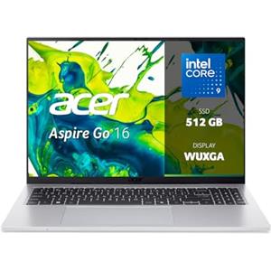 Acer Aspire Go 16 | PC Portatile | 16" | Core 9 | 16GB | 512GB | 16" WUXGA IPS 120Hz | Intel Core 9 270H | 16 GB RAM | 512GB SSD | Windows 11 Home | Tastiera IT QWERTY | Senza alimentatore