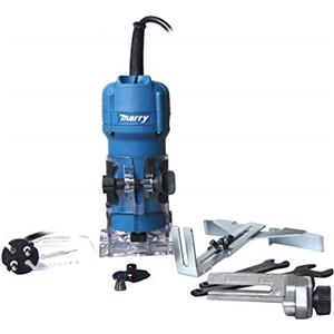 Merry Tools Fresa Elettrica per Legno a Mano Laminatore Router 530W 220V, Fresatrice Rifilatore, Strumento Compatto per Falegnami per Falegnameria con Accessori Completati, Inclusi 2 Mandrini Pinze 1/4 e 6mm